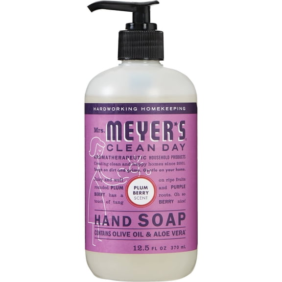 Mrs. Meyers Clean Day Liquid Hand Soap, Plum Berry Scent, 12.5 Ounce Bottle Pack of 3