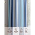 thumbnail image 6 of Colored Stripes Sheer Curtains 2 Panels Set Abstract Blue Grey Vertical Stripe Modern Sheer Window Curtains Light Filtering Rod Pocket Voile Drapes for Bedroom Living Room 52"X72", 6 of 8