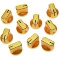 thumbnail image 1 of LAICAIW 10pcs Guitar AMP Effect Pedal Knobs Pointer Knob with Set Screw Gold, 1 of 2
