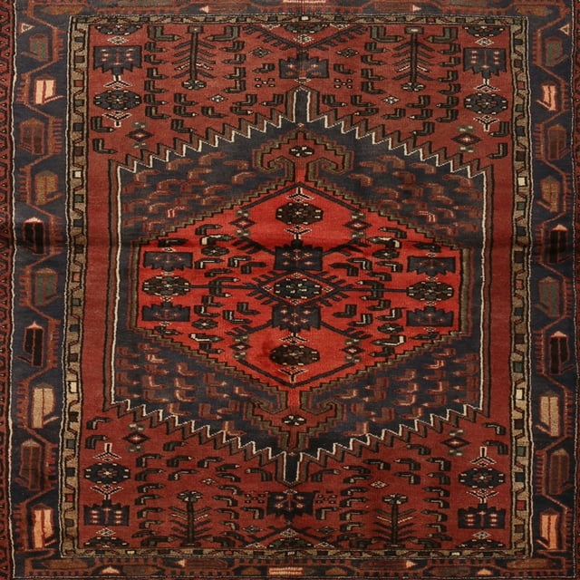 Ahgly Company Machine Washable Indoor Square Traditional Dark Red Area Rugs, 8' Square