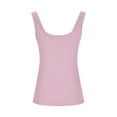 thumbnail image 4 of FAIWAD Going out Tops for Women Ribbed Tank Tops Sleeveless Slim Fitted Cotton Camisole Basic Plus Size Layering Shirts, 4 of 8