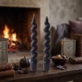 thumbnail image 6 of Twfbrm Halloween Spiral Taper Candles, 2 Packs 7 Inch Tall Candlesticks with Twisted Fat Design, Halloween Decoration Soy Wax Candle for Home, Dinner, Wedding, Party Favor, 6 of 8