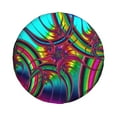 thumbnail image 1 of 17'' Fractal Abstract Art Tire Cover, Universal Spare Wheel Covers, Dust-Proof, Water-Proof, Sun-Proof and Corrosion-Proof, 1 of 9