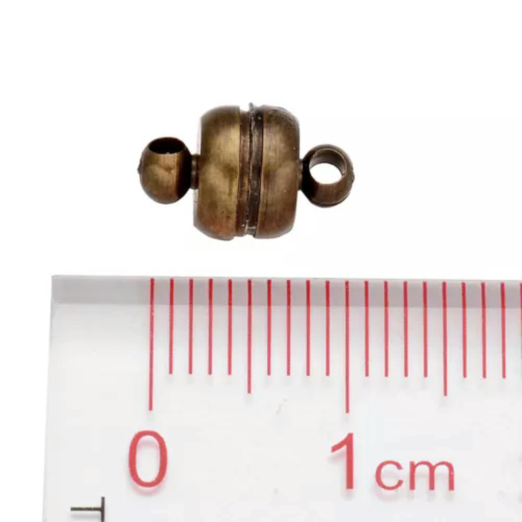 U8MO 100 Set Oval Strong Brass Magnetic Clasps Hook For Bracelect Connector 11x7mm-Antique Bronze