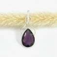 thumbnail image 4 of SATYAVIE JEWELLERY 925 Sterling Silver Amethyst Pendant - Elegant Teardrop Design, Unique Gemstone Jewelry for Women, 4 of 6