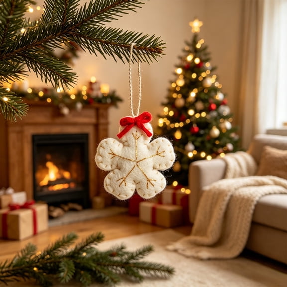Qjidjing Christmas Tree Ornaments, Handmade Small Decorative Props, Xmas Hanging Pendants for Christmas Tree, Table, Indoor Holiday Party