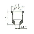 thumbnail image 5 of Casquillo de s de montaje de cuerda a través del cuerpo de 4 piezas para bajo eléctrico Negro Yuyangstore A través del casquillo de las férulas del cuerpo, 5 of 5