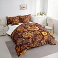 thumbnail image 3 of Feelyou Western Tribal Damask Twin Bedding Sets 7-Piece, Bohemian Floral Flower Bedding Comforter Set, Vintage Mandala Theme Reversible Sheet Sets, Ultra Soft Bedroom Decor, 3 of 7