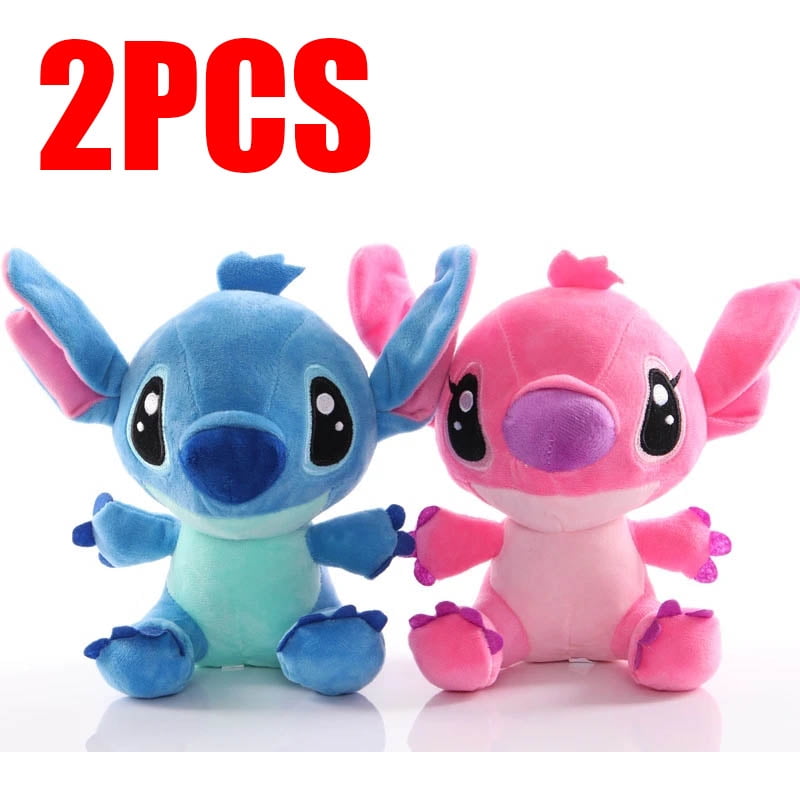 10CM Anime Lilo Stitch Plush Toys cute Soft Stitch Stuffed toy keychain  gifts For Kids, Pink 