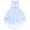 Blue, variant on Flower Girl Dress Lace Hi-low Skirt Blue Wedding Pageant 6 Years
