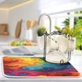 thumbnail image 5 of Dish Drying Mat Microfiber Kitchen Pad Large Counter Absorbent Dish Mats Drainer Rack 16"x18" Vibrant Colorful Tie-dye Pattern, 5 of 7