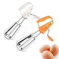 thumbnail image 3 of White Kitchen Storage Accessory Semi-automatic Whisk Kitchen Whisk Egg Beater Mixer Manual Egg Stainless Steel Rotary Whisk Egg Frother With Plastic H, 3 of 4
