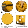 thumbnail image 3 of Designart "Yoga Bliss Finding Peace in Yellow and Grey" Spiritual Framed Wall Art Decor - Global Yellow Meditation Entryway Framed Wall Art, 3 of 6