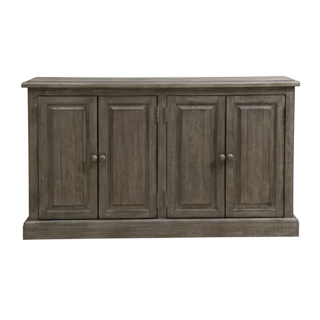 Home Fare Classic Four Door Console in Natural Grey
