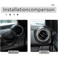 thumbnail image 3 of TINKI Car Inner Central Console Air Conditioning Vent Rings Frame Cover Trim Car Accessories，ABS， Fit for Toyota Tacoma 2016 2017 2018 2019 2020 2021 2022, 3 of 7
