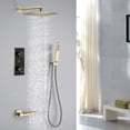 thumbnail image 2 of Three Functions Temperature Display Shower Set, Thermostatic Shower Faucet with Rough-in Valve, 2 of 5