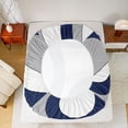 thumbnail image 5 of Homewish Minimalist Circle Stripes Full Size Sheets 4-Piece for Children Teens Adults,Vintage Aesthetic Breathable Bed Sheets,Abstract Geometric Lightweight Sheet Sets,Lightweight Room Decor, 5 of 7