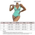 thumbnail image 2 of Ruched One Piece Swimsuit V Neck Spaghetti Strap Twist Front Tummy Control Slim One Piece Swimsuit Light Green, 2 of 5