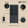 thumbnail image 4 of Manhattan Comfort Jodie Bookcase from Engineered Wood in Gray - Set of 2, 4 of 11
