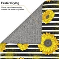 thumbnail image 4 of Dish Drying Mat, Sunflowers Stripe Highly Absorbent Drying Matt Kitchen Counter, Dish Mat Drying Pad Dishes Drainer Mats for Kitchen Counter or Sink, 16 x 18 inch, 4 of 6