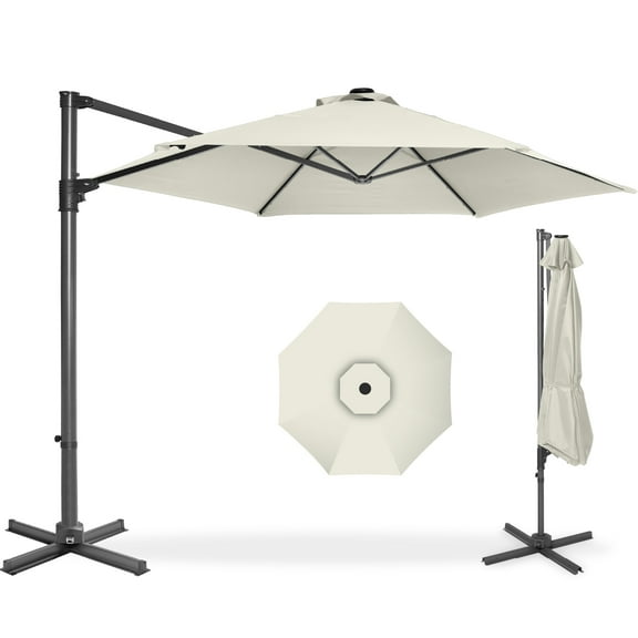 Best Choice Products 10ft 360 Rotating Cantilever Offset Hanging Patio Umbrella - Ivory