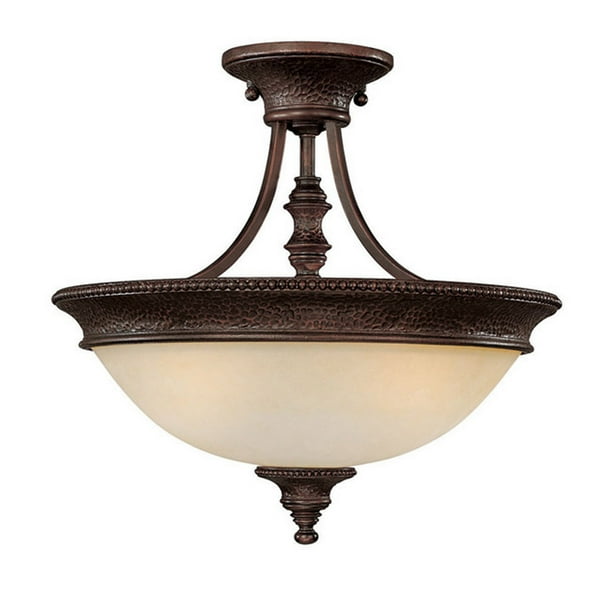 Capital Lighting Hill House Burnished Bronze 2 Light Semi Flush Fixture