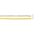 thumbnail image 3 of Floreo 10k Yellow Gold 7mm Diamond Cut Hollow Rope Chain Necklace, 3 of 5