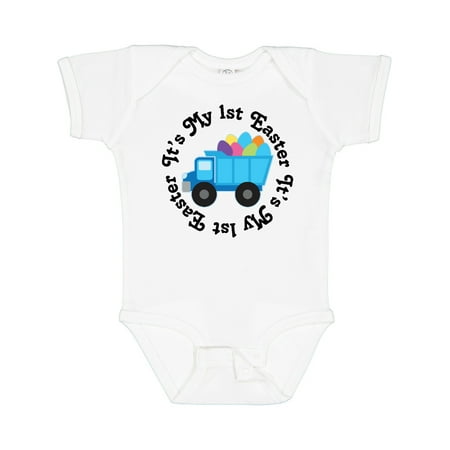 

Inktastic 1st Easter Egg Truck Gift Baby Boy Bodysuit