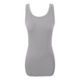 thumbnail image 4 of JIAYUE Women's Dress Solid Color Slim Fit O-Neck Summer Tank Mini Racerback Casual Bodycon Short Sleeveless Ruched Trendy Female Dresses, 4 of 4