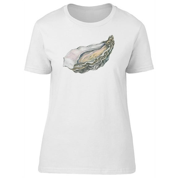 Cool Oyster Shell Watercolor T-Shirt Women -Image by Shutterstock, Female Large