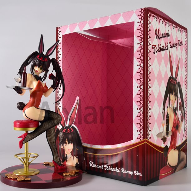 Figura de acción de PVC Kurumi Tokisaki, vestido negro, regalo de colección de decoración de coche de pesadilla, cita en vivo, 25cm67