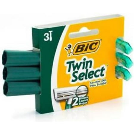 Bic Twin Select Shavers For Sensitive Skin 3 ea (Pack of