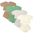 thumbnail image 2 of LYMAYTER Baby Girls Boys Soft Tees Outfit Infant Cotton Short Sleeve T-Shirt Casual Set for 6 Months-4 Years, 2 of 10