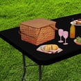 thumbnail image 1 of Hbdhejl Cloth Elastic Fitted Tablecloths For 6 Foot Rectangle Tables Stretch Washable Patio Table Cover For Outdoor Camping Banquet And Parties (30, 1 of 7