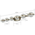 thumbnail image 6 of LoLado Modern Minimalist Bathroom Vanity Light, LED 6 Bulb Acrylic Shades, Wall Mounted Decorative Lighting Fixture, Champagne Gold, 6 of 9