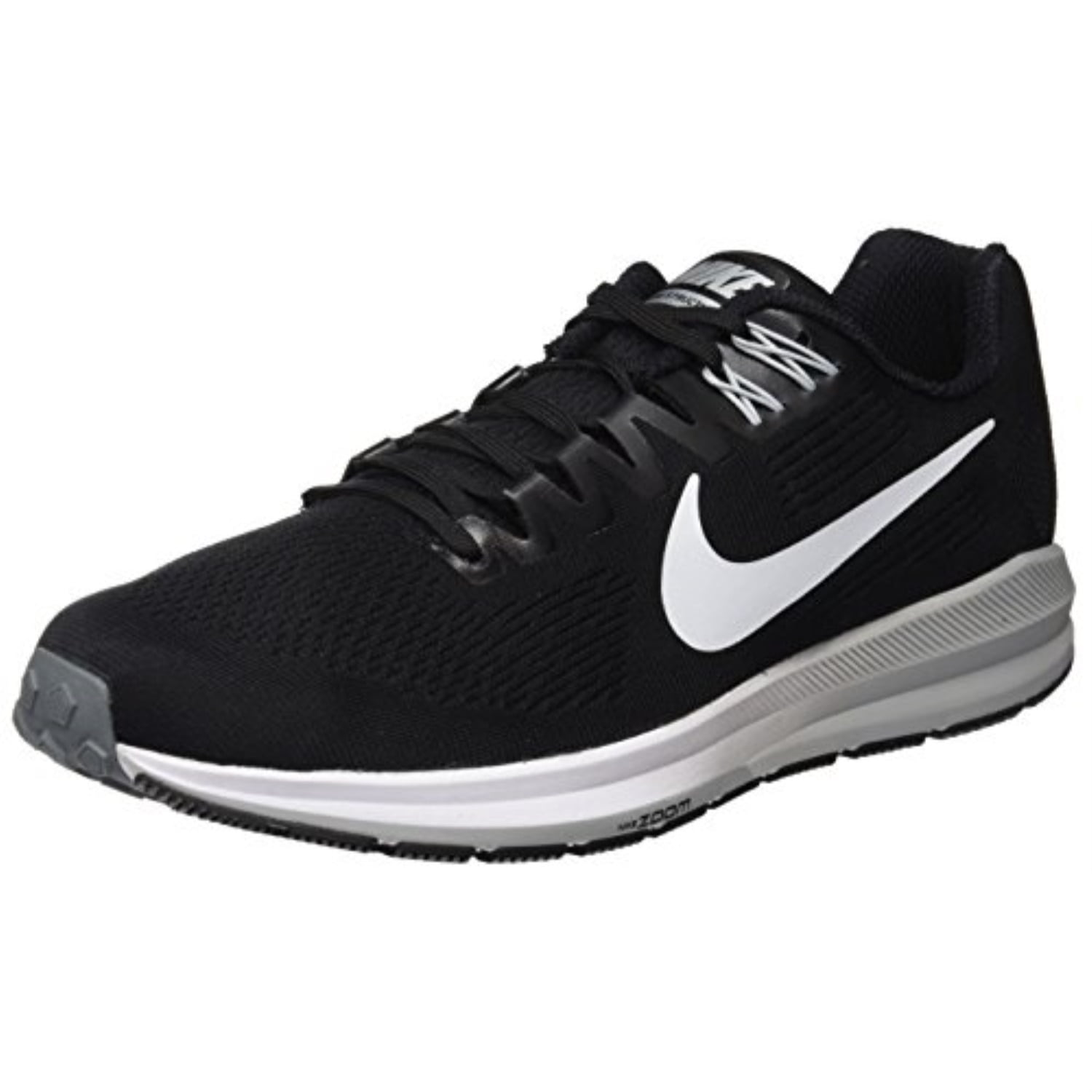 Nike - Nike Men's Air Zoom Structure 21 Running Shoe, Black/White/Wolf ...