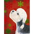 thumbnail image 1 of Carolines Treasures SS4710CHF Dandie Dinmont Terrier Flocons de Neige Rouges Drapeau de Noël en Toile Taille Maison, 1 of 4