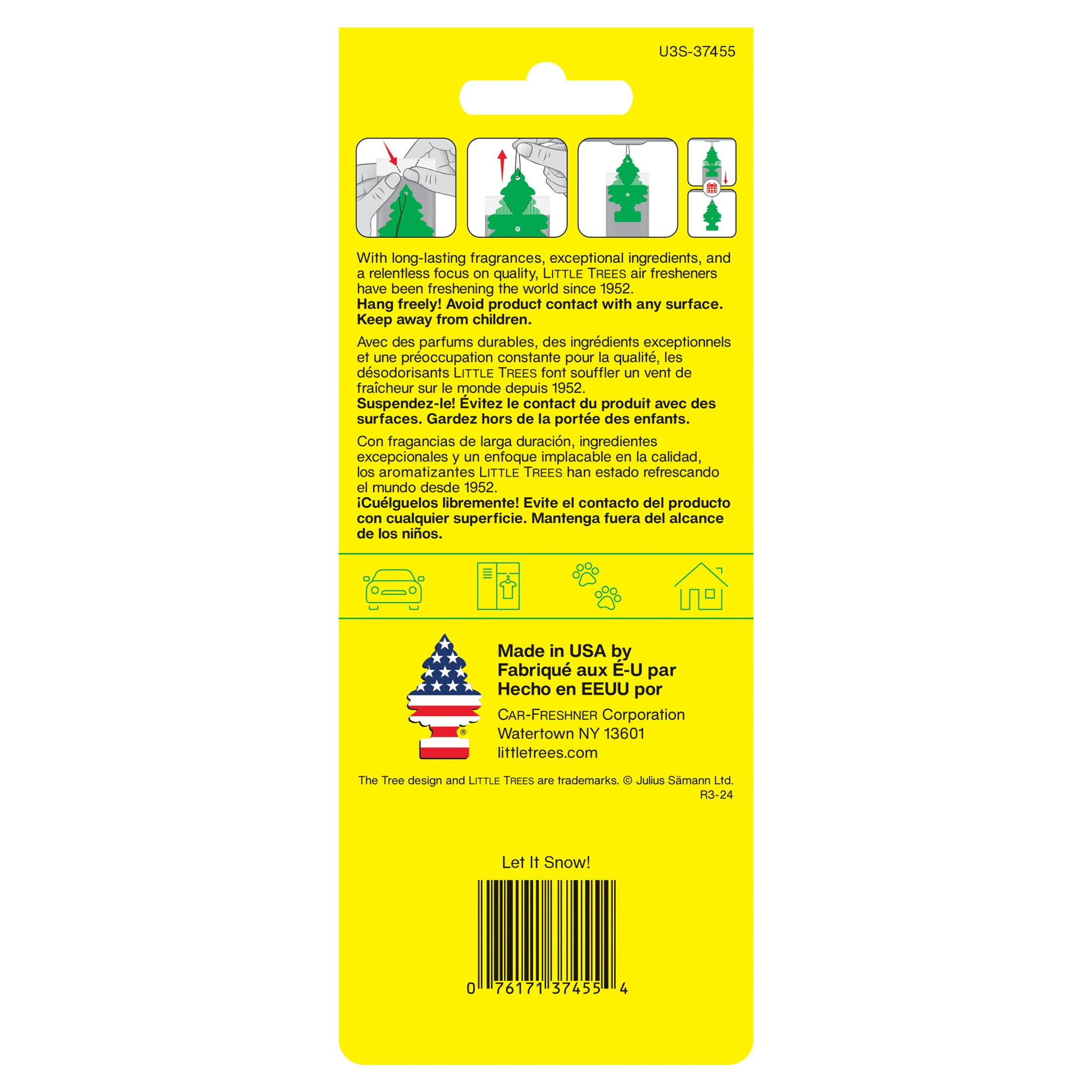 Little Trees Air Freshener Let It Snow! Fragrance 3-Pack