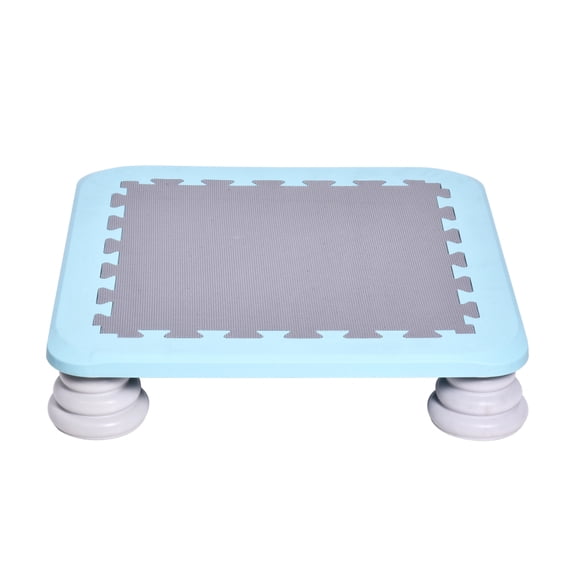 Kids Square Trampoline 25in, Autism Sensory Training Rebounder, Stable Bouncing Bed for Boys Girls 3 Years(Blue)