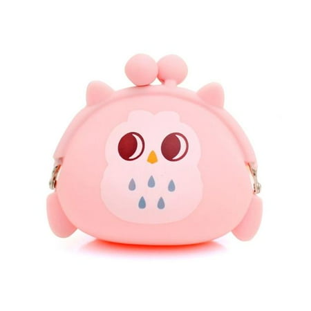 - DZT1968 Women Owl Silicone Jelly Wallet Change Bag Key Pouch Coin Purse