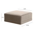 thumbnail image 3 of TOV Furniture Ottoman en Velours Taupe Willow, 3 of 3