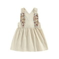 thumbnail image 2 of Toddler Baby Easter Outfits Girls Sleeveless Romper/Dress Retro Bunny Spring Matching Clothes 6M 18M 24M 2Y 3Y, 2 of 9