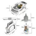 thumbnail image 3 of stusgo Collapsible Baby Bathtub, Plastic Baby Bath Tub with Soft Cushion & Thermometer（Grey）, 3 of 7