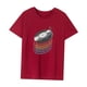 thumbnail image 3 of Camiseta para mujer Ropa de verano Ropa deportiva Camiseta con cuello redondo para caminar Viajes Mujer Rojo, 3 of 7
