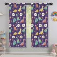 thumbnail image 5 of Blackout Kids Curtains,Purple Cartoon Dinosaurs Speech Bubbles Pattern Childrens Insulated Curtains Set Of 2,Bedroom Essentials,Toddler Room Decor 42"x63", 5 of 5