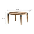 thumbnail image 7 of Farmhouse Rustic Round Coffee Table - Modern Solid Wood Living Room Center Table, 7 of 7