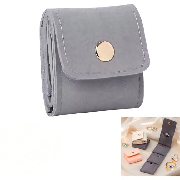 3 Pcs Mini Travel Jewelry Bag, Small Portable Jewelry Organizer Roll with Buckle, Foldable Jewelry Case for Travel Rings, Earrings, Necklaces, Bracelets