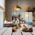 thumbnail image 2 of Cottage Coastal Landscape Wooden Box Sign Farmhouse Decor Boho Bathroom Decor Country Nursery Decor Shelf Decor Accents Wood Block Signs For Desk Decoration 5x5 In, 2 of 6