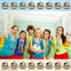 thumbnail image 5 of Medallas de voleibol Ecation de metal dorado de 5 cm, juego de 24 piezas, 5 of 6