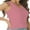 Pink, variant on Womens V Neck Tank Tops 2024 Ribbed Knit Sleeveless Basic Shirt Trendy V Neck Buttons Summer Top